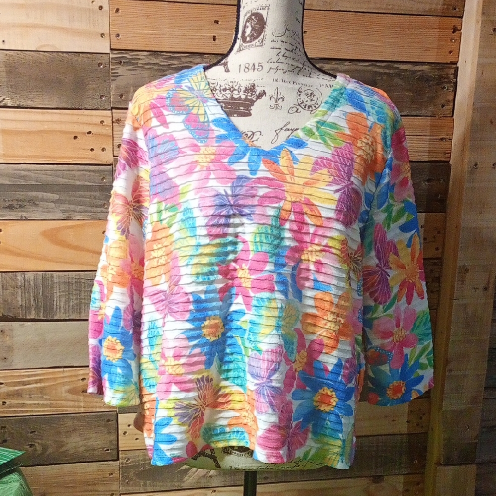 Vibrant Multicolor Floral Blouse